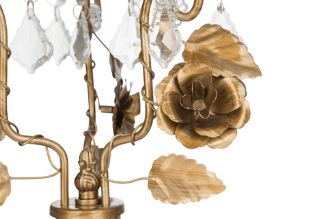 Antique Gold Metal Candelabra Centerpiece Amalfi Decor