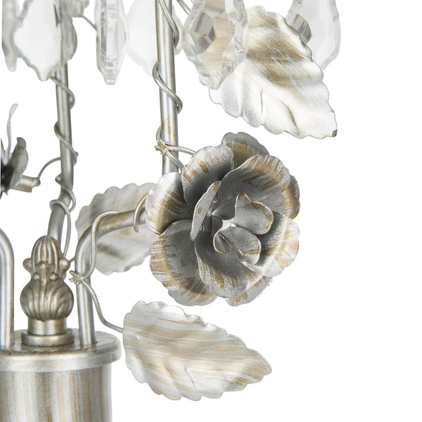 Antique Silver Metal Candelabra Centerpiece Amalfi Decor