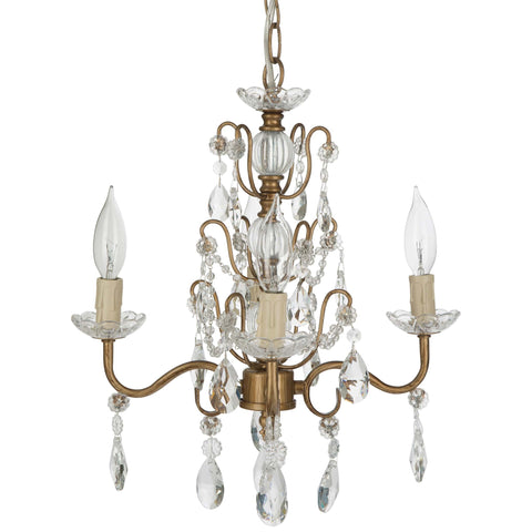 Shabby Chic Gold Crystal Chandelier Amalfi Decor