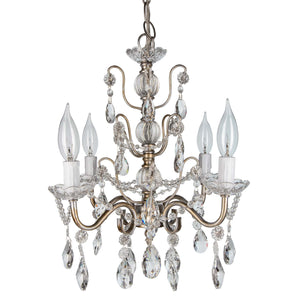 Shabby Chic Silver Crystal Chandelier Amalfi Decor