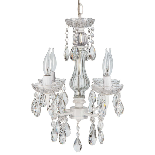 Classic White Crystal Swag Chandelier Amalfi Decor