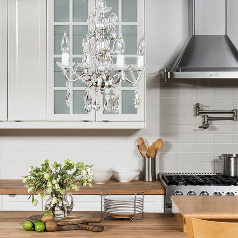Shabby Chic Silver Crystal Chandelier Amalfi Decor