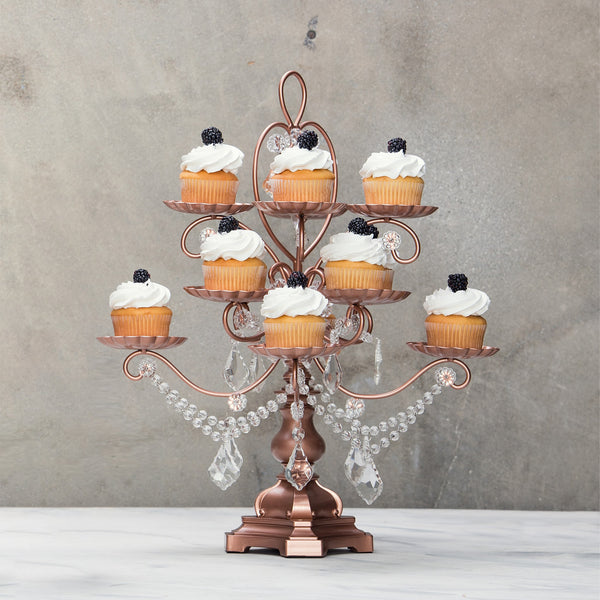 12 Piece Rose Gold Cupcake Holder Stand Amalfi Decor