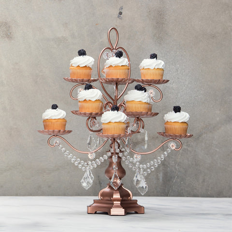 12 Piece Rose Gold Cupcake Holder Stand Amalfi Decor