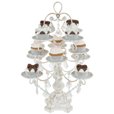 12 Piece Whitewash Cupcake Dessert Stand by Amalfi Decor