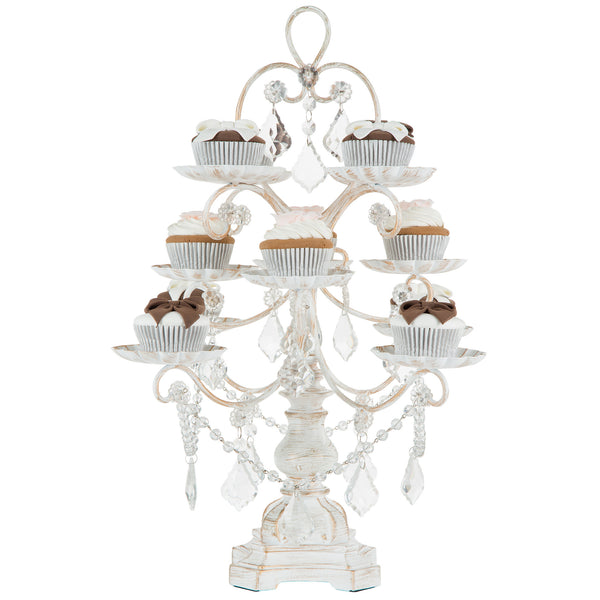 12 Piece Whitewash Cupcake Dessert Stand by Amalfi Decor