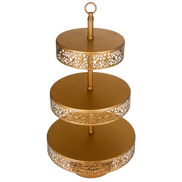 3 Tier Gold Dessert Cupcake Stand Amalfi Decor