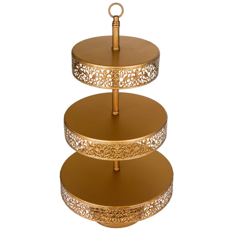 3 Tier Gold Dessert Cupcake Stand Amalfi Decor