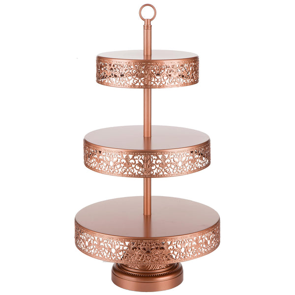 3 Tier Rose Gold Dessert Cupcake Stand Amalfi Decor