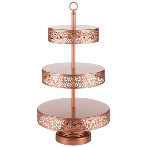 3 Tier Rose Gold Dessert Cupcake Stand Amalfi Decor