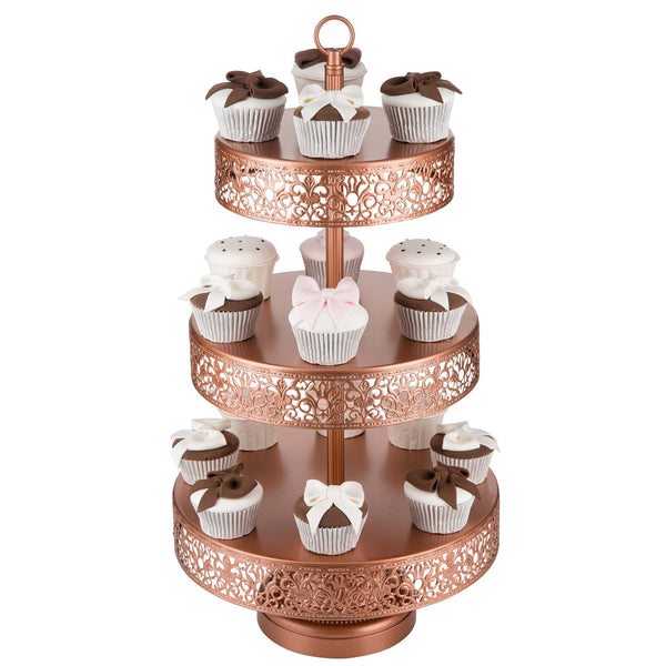 3 Tier Rose Gold Dessert Cupcake Stand Amalfi Decor