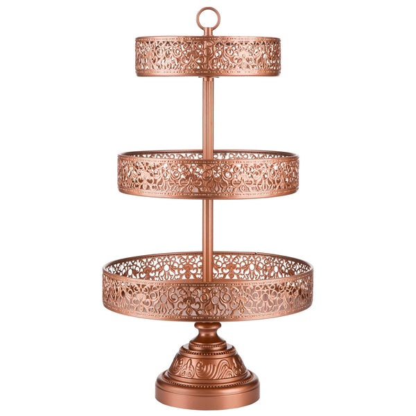 3 Tier Rose Gold Dessert Cupcake Stand Amalfi Decor