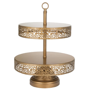 2 Tier Gold Dessert Cupcake Stand Amalfi Decor