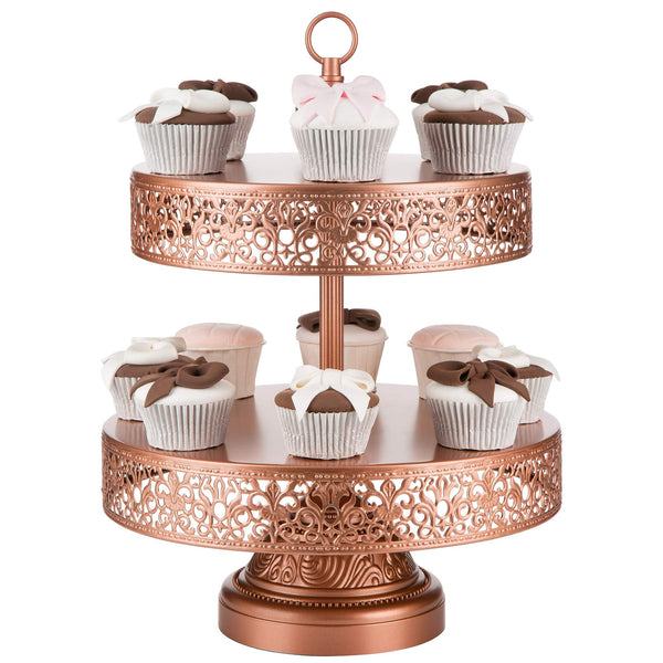 2 Tier Rose Gold Dessert Cupcake Stand Amalfi Decor