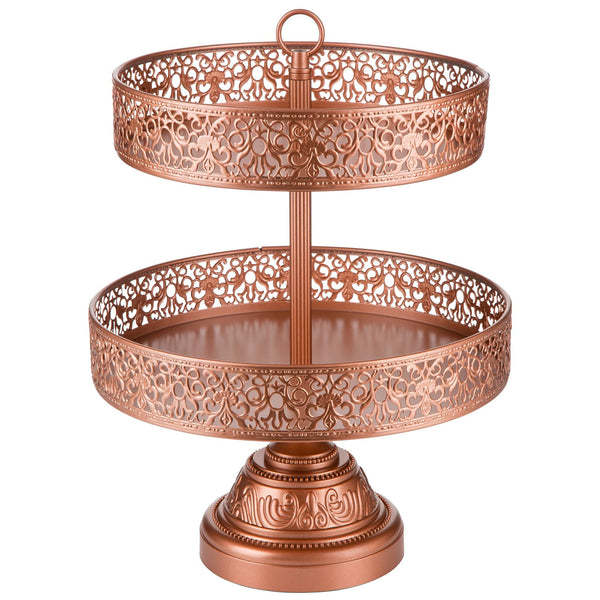 2 Tier Rose Gold Dessert Cupcake Stand Amalfi Decor