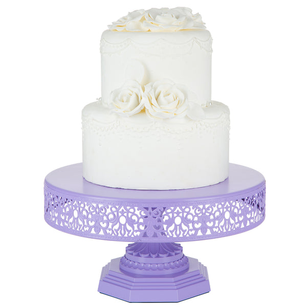 12 Inch Lavender Purple Cake Stand by Amalfi Decor