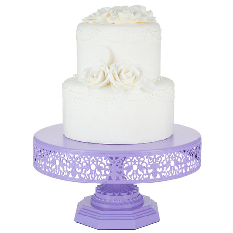 12 Inch Lavender Purple Cake Stand by Amalfi Decor