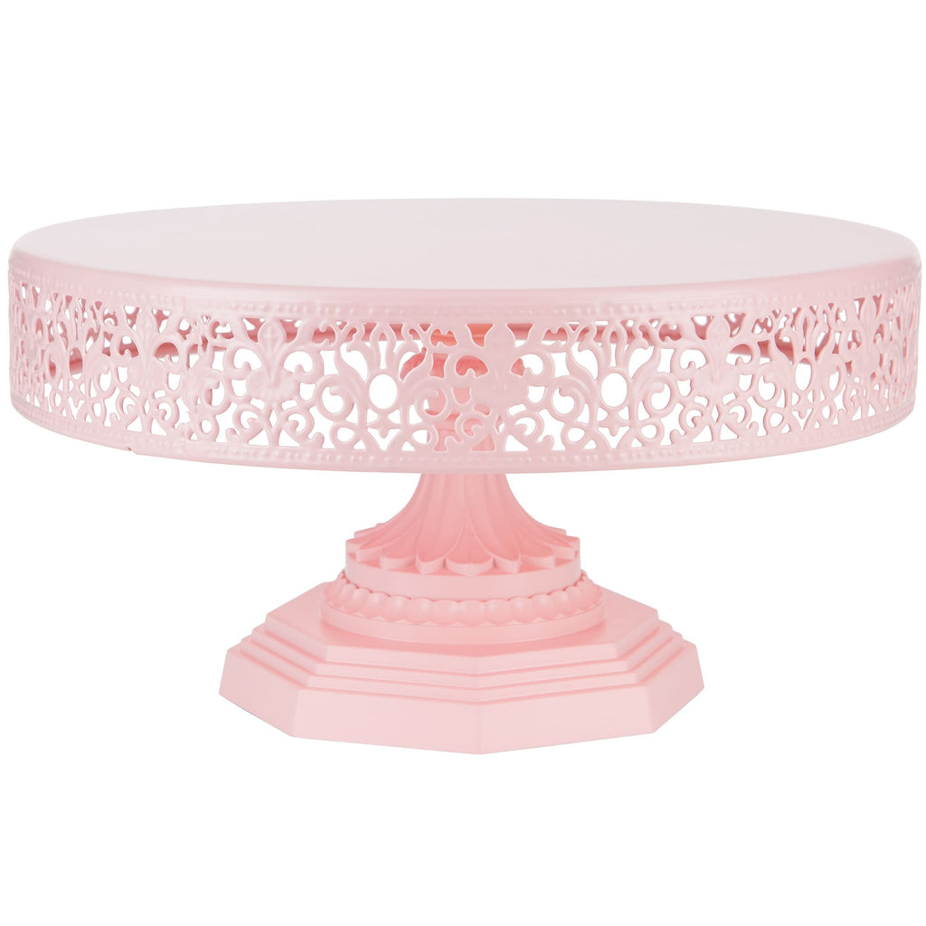 12 Inch Pink Metal Cake Stand Amalfi Decor
