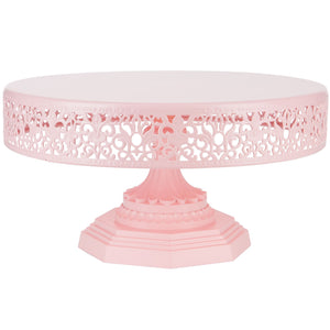 12 Inch Pink Metal Cake Stand Amalfi Decor