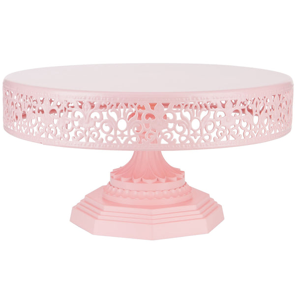 12 Inch Pink Metal Cake Stand Amalfi Decor