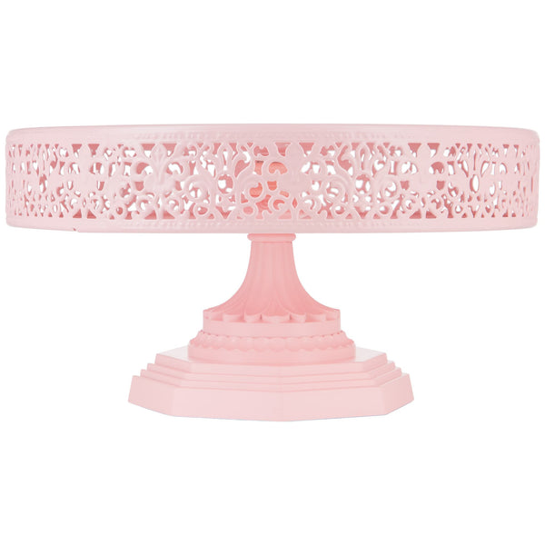 12 Inch Pink Metal Cake Stand Amalfi Decor