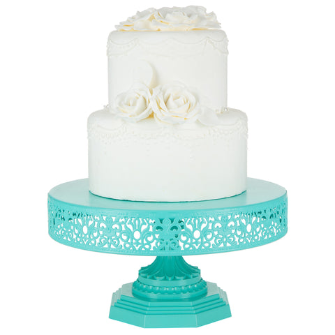 12 Inch Teal Tiffany Cake Stand by Amalfi Decor