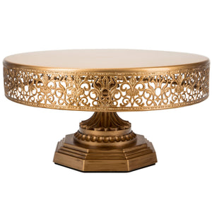 12 Inch Gold Metal Cake Stand Amalfi Decor