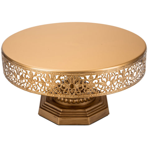 12 Inch Gold Metal Cake Stand Amalfi Decor