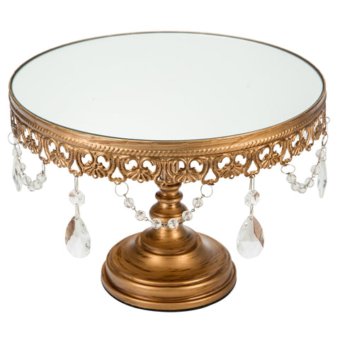 Anastasia Gold Mirror Cake Stand Amalfi Decor