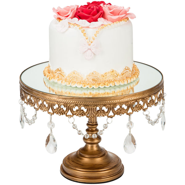Anastasia Gold Mirror Cake Stand Amalfi Decor