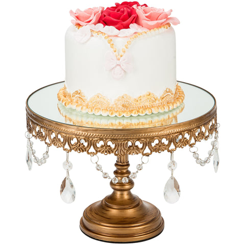 Anastasia Gold Mirror Cake Stand Amalfi Decor