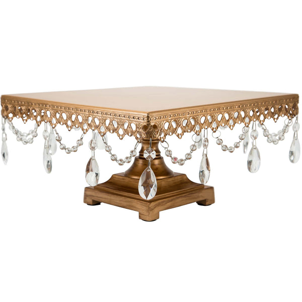 Antique Gold Square Cake Stand Amalfi Decor
