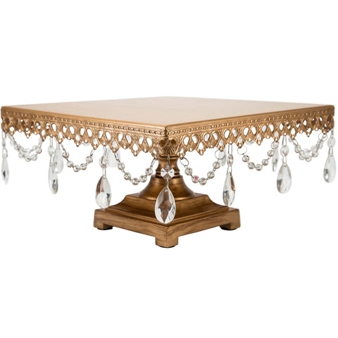 Antique Gold Square Cake Stand Amalfi Decor