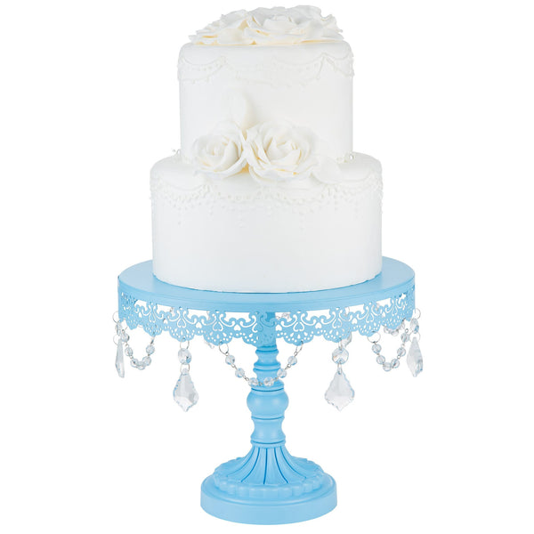 10 Inch Sophia Blue Cake Stand Amalfi Decor