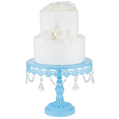 10 Inch Sophia Blue Cake Stand Amalfi Decor