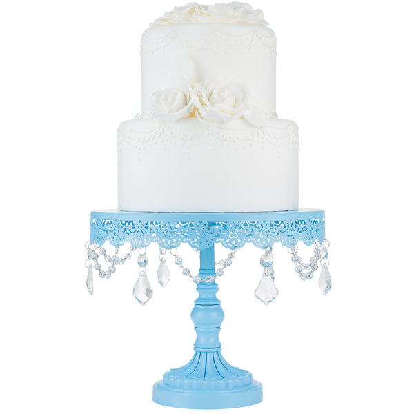 10 Inch Sophia Blue Cake Stand Amalfi Decor