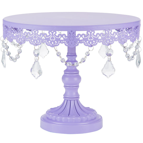 10 Inch Sophia Lavender Purple Cake Stand Amalfi Decor