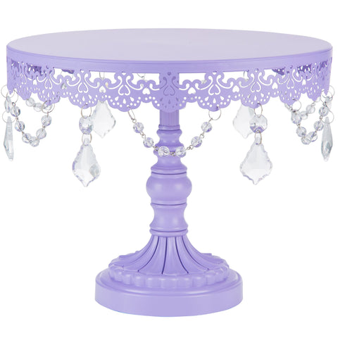 10 Inch Sophia Lavender Purple Cake Stand Amalfi Decor