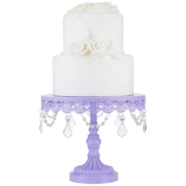 10 Inch Sophia Lavender Purple Cake Stand Amalfi Decor