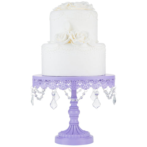 10 Inch Sophia Lavender Purple Cake Stand Amalfi Decor