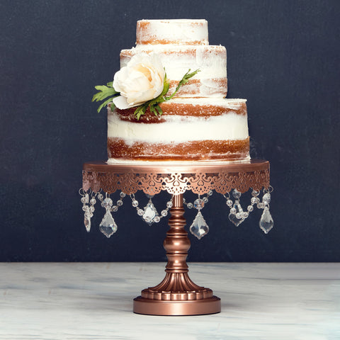 10 Inch Sophia Rose Gold Cake Stand Amalfi Decor