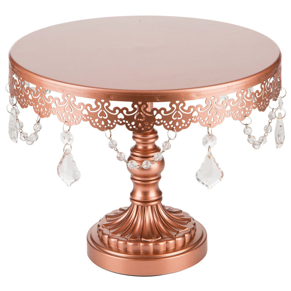 10 Inch Sophia Rose Gold Cake Stand Amalfi Decor