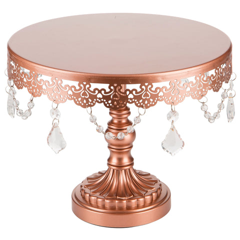 10 Inch Sophia Rose Gold Cake Stand Amalfi Decor