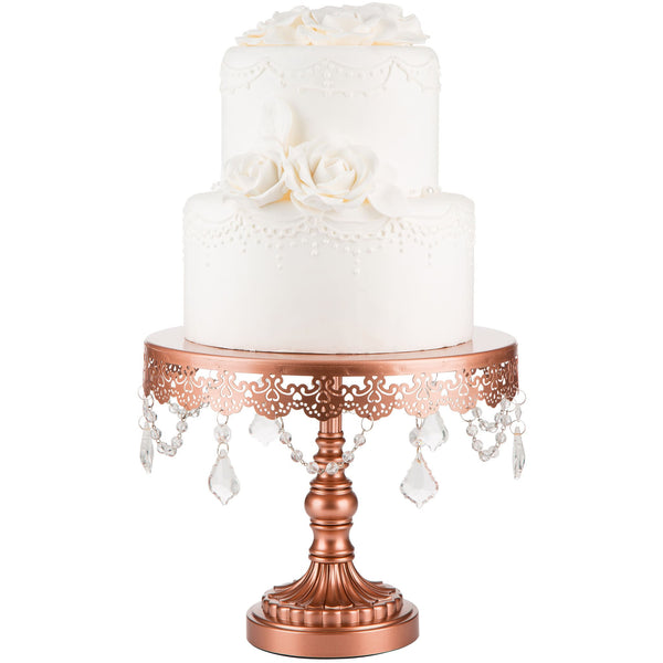 10 Inch Sophia Rose Gold Cake Stand Amalfi Decor