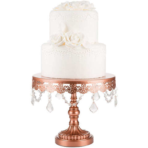 10 Inch Sophia Rose Gold Cake Stand Amalfi Decor