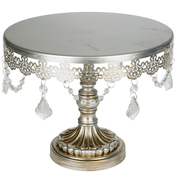 10 Inch Sophia Silver Cake Stand Amalfi Decor
