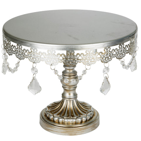 10 Inch Sophia Silver Cake Stand Amalfi Decor