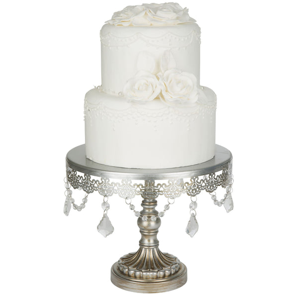 10 Inch Sophia Silver Cake Stand Amalfi Decor