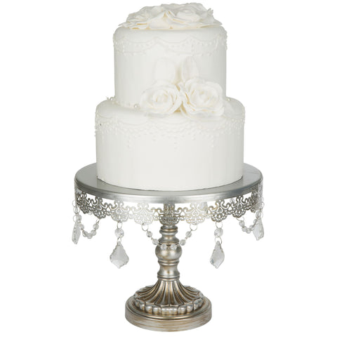 10 Inch Sophia Silver Cake Stand Amalfi Decor