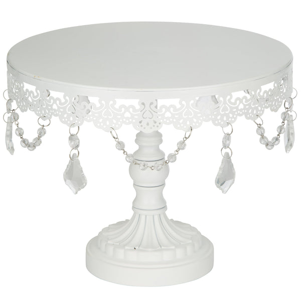 10 Inch Sophia White Cake Stand Amalfi Decor